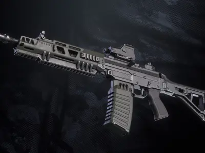 Modular Weapon Low-poly 3D model