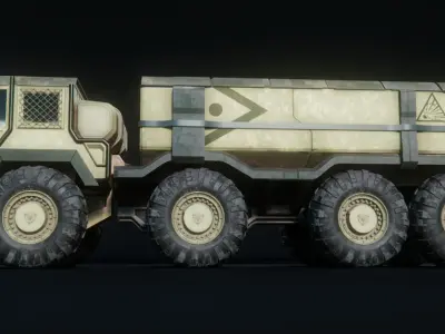 Scifi Military Transport Truck Vehicle 3D-Model 3D model