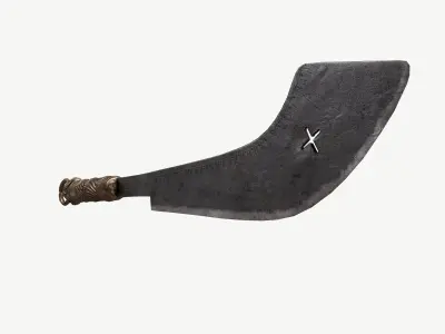 African Sword  Low-poly 3D model