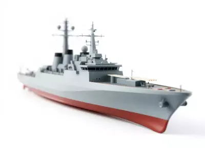 Modern Battleship Navy model pack Low-poly 3D model