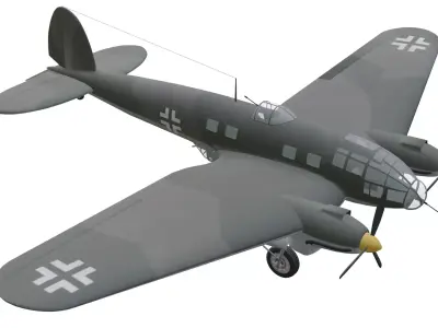 Heinkel He 111 Low-poly 3D model