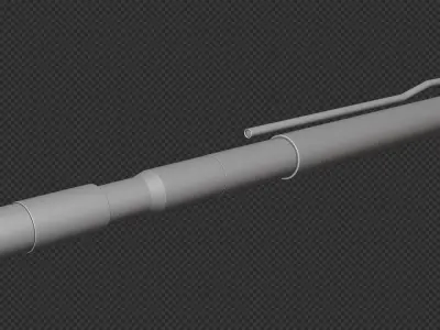 AR-15 Mid-Length Socom Profile Barrel Low-poly 3D model