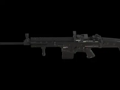 Scar-H assault rifle 3D model purchase