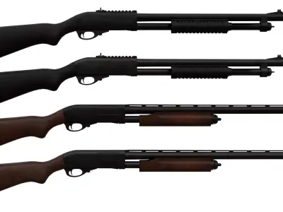  Remington 870 Shotgun Low-poly 3D model