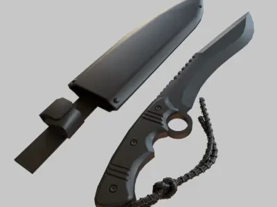 Bowie Knife 3D model buy