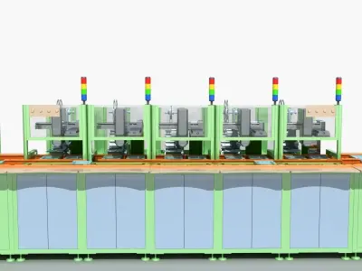 Industrial Equipment 29 - Automatic Labeling Production  3D model