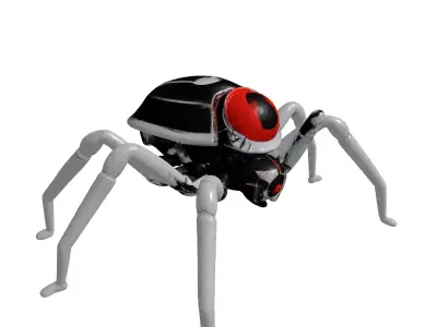 Sleek Robotic Spider 3D Model 3D model
