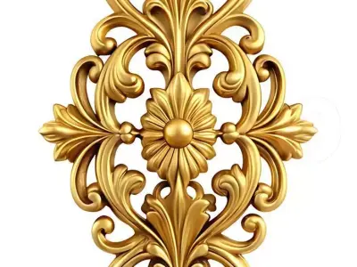 Pendant Ornate Floral Pendant Gold Antique Pendant Trending 3D print model