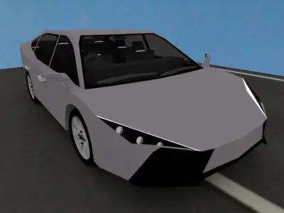 Aa-03 Sedan Car  MPV Low-poly 3D model