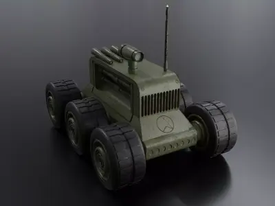 Military Robotic Rover Free low-poly 3D model