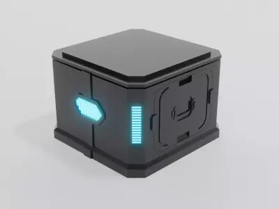 Sci-Fi Crate 3 Low-poly 3D model