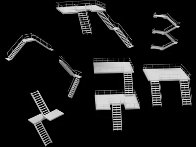 Pipe set 3D model