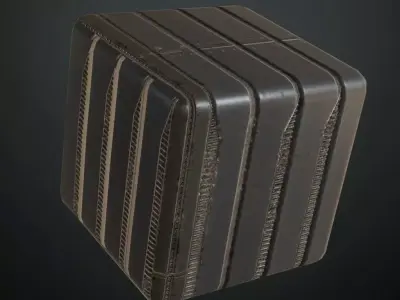 Dark Rusted Sci-fi Vented Panel PBR Seamless Texture