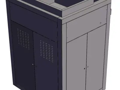 1000KG kitchen waste treatment and reduction machine 3D model