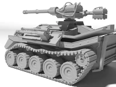 Scifi Tank for 3Dprint 3D print model