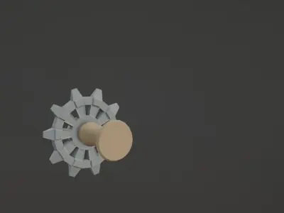 Wheel gear on cloudy day 3D model