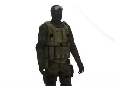 US Special Forces Operator Stealth Uniform 3D Model Low-poly 3D model