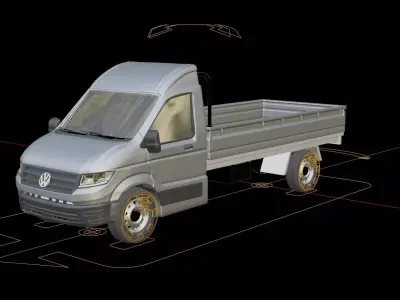 Volkswagen Crafter Pickup Truck 3D model