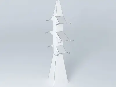 Transmission line tower 22 Strautu  Dzelzavas street Riga Latvia Free 3D model