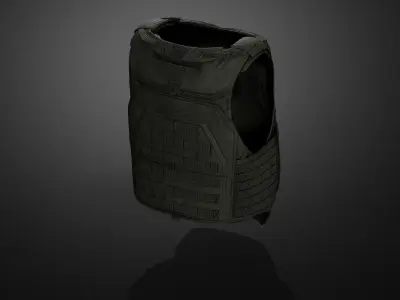 Army vest Low-poly 3D model