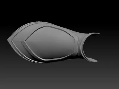 High-poly model Bracer motorcycle seat 3D model