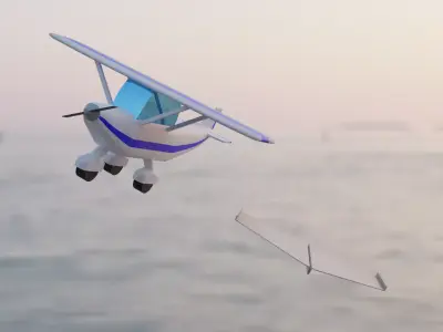 Lowpoly Plane toy airplane Free low-poly 3D model