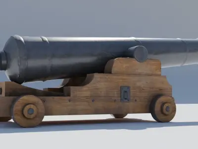Pirate cannon Low-poly 3D model purchase