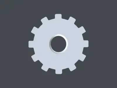 GEAR-004 cog wheel Low-poly 3D model