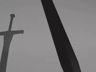 Low Poly Dark Fantasy Sword Free low-poly 3D model