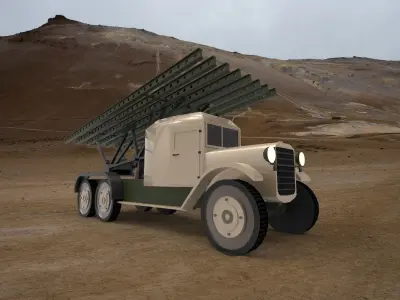 military launcher truck 3D model by wayokama72