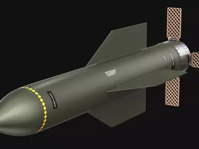 GBU-57AB MOP Bunker Buster Bomb PBR Low High Poly Game Ready 3D model