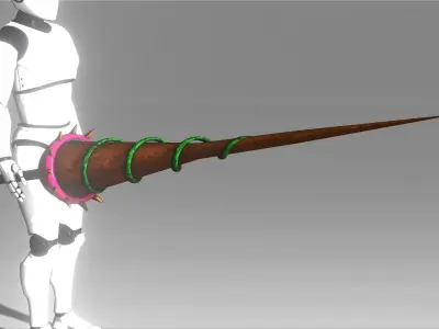Vine lance Low-poly 3D model