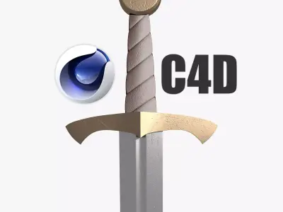 Soldiers sword Low-poly 3D model