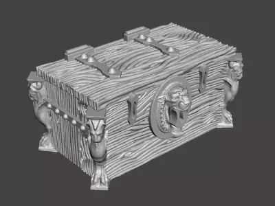 Ceramic and the Lion Chest 3D print model
