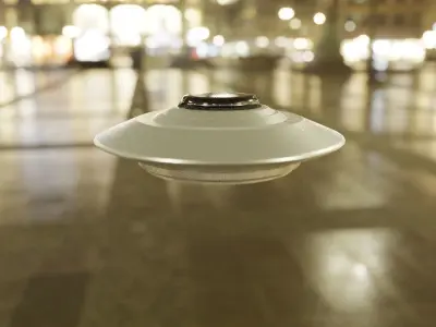 UFO - Sci Fi Flying Saucer Lowpoly Low-poly 3D model