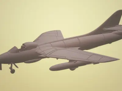 HAWKER HUNTER FR-10 1-72 SCALE HIGHLY DETAILED MODEL 3D print model