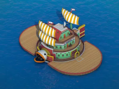 Sanjis Baratie - One Piece 3D model