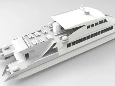 Ferry Catamaran Hull 3D print model