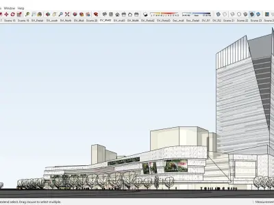 Sketchup Commercial Complex 116 3D model