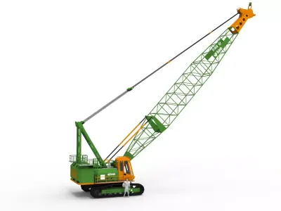 Crawler Crane model Low-poly 3D model