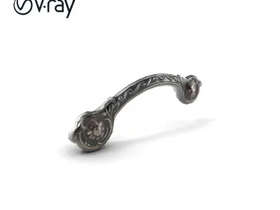Vintage Iron Handle Engraved Design model pack Low-poly 3D model