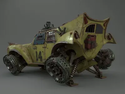 Betty sci-fi car 3D model