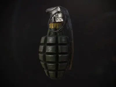 M2 fragmentation grenade Low-poly 3D model