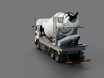 Hino Profia Concrete Mixer Truck 3D model