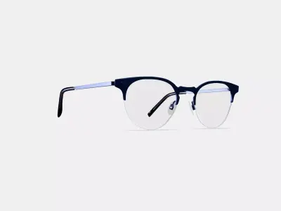 Symonds Eyeglasses in Brushed Navy 3D model