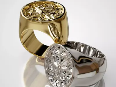Sixteenth Century Silver Calatrava Ring  3D print model