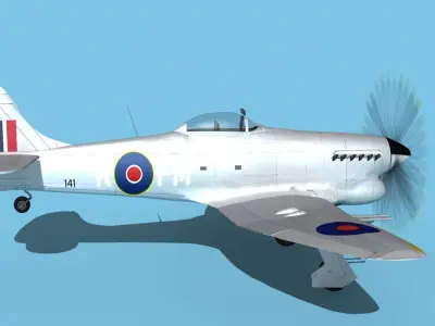 Hawker Hawker Tempest MK1 V04 3D model
