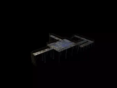 Modular industrial platform  3D model