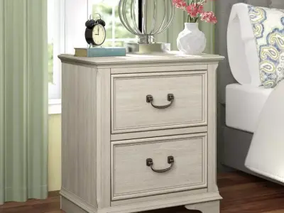 Kelton II Drawer Nightstand Antique White 3D model