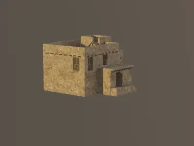LowPoly Afghanistan House Free low-poly 3D model